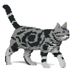 Jekca - American Shorthair - Cat - 02S-M01 - Lego - Sculpture - Construction - 4D - Brick Animals - Toys - Avvenice