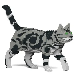 Jekca - American Shorthair - Cat - 02S-M01 - Lego - Sculpture - Construction - 4D - Brick Animals - Toys - Avvenice