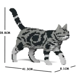 Jekca - American Shorthair - Cat - 02S-M01 - Lego - Sculpture - Construction - 4D - Brick Animals - Toys - Avvenice