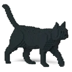 Jekca - American Shorthair - Black - Cat - 07S-M02 - Lego - Sculpture - Construction - 4D - Brick Animals - Toys - Avvenice