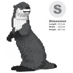 Jekca - Asian Small-Clawed Otter 01S - Lego - Sculpture - Construction - 4D - Brick Animals - Toys - Avvenice