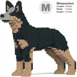 Jekca - Australian Cattle Dog 01-M01 - Big - Lego - Sculpture - Construction - 4D - Brick Animals - Toys - Avvenice
