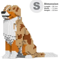 Jekca - Australian Shepherd 01-M02 - Lego - Sculpture - Construction - 4D - Brick Animals - Toys - Avvenice