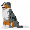 Jekca - Australian Shepherd 01S - Lego - Sculpture - Construction - 4D - Brick Animals - Toys - Avvenice