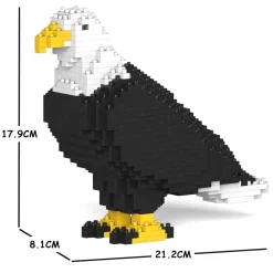 Jekca - Bald Eagle 01S - Lego - Sculpture - Construction - 4D - Brick Animals - Toys - Avvenice