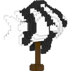 Jekca - Banded Humbug 01 - Big - Lego - Sculpture - Construction - 4D - Brick Animals - Toys - Avvenice