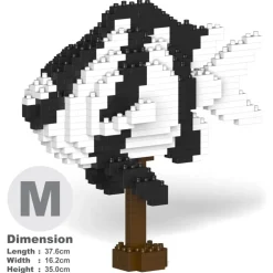 Jekca - Banded Humbug 01 - Big - Lego - Sculpture - Construction - 4D - Brick Animals - Toys - Avvenice