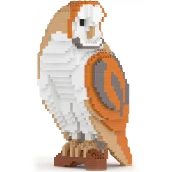 Jekca - Barn Owl 01 - Big - Lego - Sculpture - Construction - 4D - Brick Animals - Toys - Avvenice