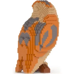 Jekca - Barn Owl 01 - Big - Lego - Sculpture - Construction - 4D - Brick Animals - Toys - Avvenice