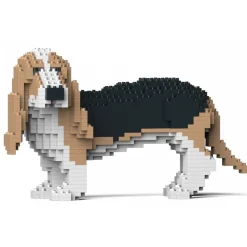 Jekca - Basset Hound 01S-M02 - Lego - Sculpture - Construction - 4D - Brick Animals - Toys - Avvenice
