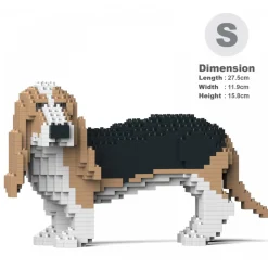 Jekca - Basset Hound 01S-M02 - Lego - Sculpture - Construction - 4D - Brick Animals - Toys - Avvenice