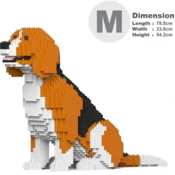 Jekca - Beagle 02 - Big - Lego - Sculpture - Construction - 4D - Brick Animals - Toys - Avvenice