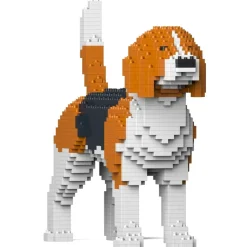 Jekca - Beagle 01 - Big - Lego - Sculpture - Construction - 4D - Brick Animals - Toys - Avvenice