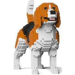 Jekca - Beagle 03 - Big - Lego - Sculpture - Construction - 4D - Brick Animals - Toys - Avvenice