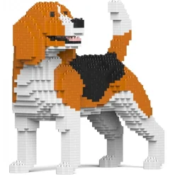 Jekca - Beagle 04 - Big - Lego - Sculpture - Construction - 4D - Brick Animals - Toys - Avvenice
