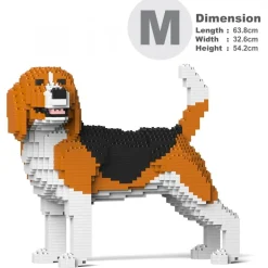 Jekca - Beagle 04 - Big - Lego - Sculpture - Construction - 4D - Brick Animals - Toys - Avvenice