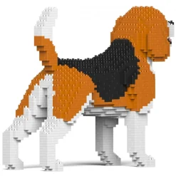 Jekca - Beagle 03 - Lego - Sculpture - Construction - 4D - Brick Animals - Toys - Avvenice