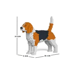 Jekca - Beagle - Dog - 01S - Lego - Sculpture - Construction - 4D - Brick Animals - Toys - Avvenice
