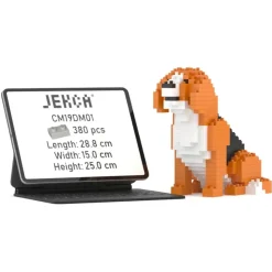 Jekca - Beagle Mini 01 - Big - Lego - Sculpture - Construction - 4D - Brick Animals - Toys - Avvenice