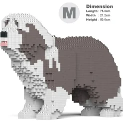 Jekca - Bearded Collie 01-M02 - Big - Lego - Sculpture - Construction - 4D - Brick Animals - Toys - Avvenice
