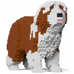 Jekca - Bearded Collie 01-M04 - Big - Lego - Sculpture - Construction - 4D - Brick Animals - Toys - Avvenice