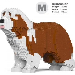 Jekca - Bearded Collie 01-M04 - Big - Lego - Sculpture - Construction - 4D - Brick Animals - Toys - Avvenice