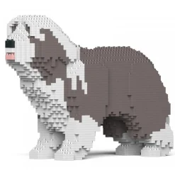 Jekca - Bearded Collie 01S-M02 - Lego - Sculpture - Construction - 4D - Brick Animals - Toys - Avvenice