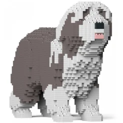 Jekca - Bearded Collie 01S-M02 - Lego - Sculpture - Construction - 4D - Brick Animals - Toys - Avvenice