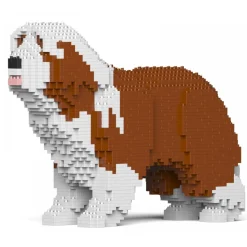 Jekca - Bearded Collie 01S-M04 - Lego - Sculpture - Construction - 4D - Brick Animals - Toys - Avvenice