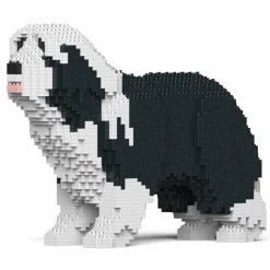 Jekca - Bearded Collie 01S-M01 - Lego - Sculpture - Construction - 4D - Brick Animals - Toys - Avvenice