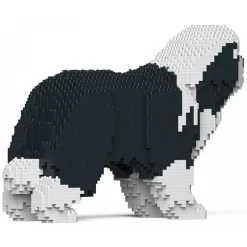 Jekca - Bearded Collie 01S-M01 - Lego - Sculpture - Construction - 4D - Brick Animals - Toys - Avvenice