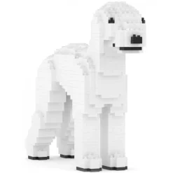 Jekca - Bedlington Terrier 01 - Lego - Sculpture - Construction - 4D - Brick Animals - Toys - Avvenice