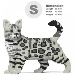 Jekca - Bengal Cat 4-in-1 Pack 01S-M02 - Lego - Sculpture - Construction - 4D - Brick Animals - Toys - Avvenice