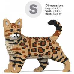 Jekca - Bengal Cat 4-in-1 Pack 01S-M01 - Lego - Sculpture - Construction - 4D - Brick Animals - Toys - Avvenice