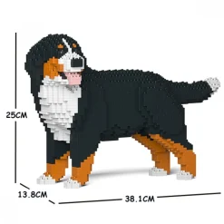 Jekca - Bernese Mountain Dog - Dog - 03S - Lego - Sculpture - Construction - 4D - Brick Animals - Toys - Avvenice