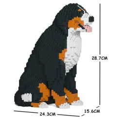 Jekca - Bernese Mountain Dog 04S - Lego - Sculpture - Construction - 4D - Brick Animals - Toys - Avvenice