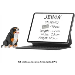 Jekca - Bernese Mountain Dog Mini 01 - Lego - Sculpture - Construction - 4D - Brick Animals - Toys - Avvenice