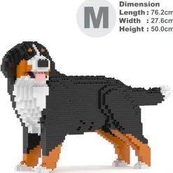 Jekca - Bernese Mountain Dog 03B (version 2024) - Big - Lego - Sculpture - Construction - 4D - Brick Animals - Toys - Avvenice