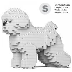 Jekca - Bichon Frise 01S - Lego - Sculpture - Construction - 4D - Brick Animals - Toys - Avvenice