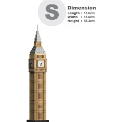 Jekca - Big Ben 01S - Lego - Sculpture - Construction - 4D - Brick Animals - Toys - Avvenice