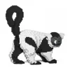 Jekca - Black and White Lemur 01S - Lego - Sculpture - Construction - 4D - Brick Animals - Toys - Avvenice