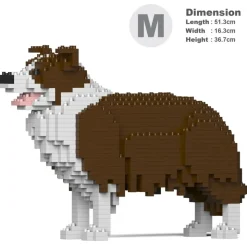 Jekca - Border Collie 01-M02 - Big - Lego - Sculpture - Construction - 4D - Brick Animals - Toys - Avvenice