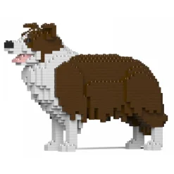 Jekca - Border Collie 01S-M02 - Lego - Sculpture - Construction - 4D - Brick Animals - Toys - Avvenice