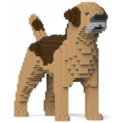 Jekca - Border Terrier 01-M02 - Big - Lego - Sculpture - Construction - 4D - Brick Animals - Toys - Avvenice