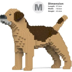 Jekca - Border Terrier 01-M02 - Big - Lego - Sculpture - Construction - 4D - Brick Animals - Toys - Avvenice