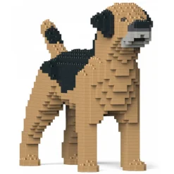 Jekca - Border Terrier 01-M01 - Big - Lego - Sculpture - Construction - 4D - Brick Animals - Toys - Avvenice