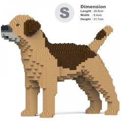 Jekca - Border Terrier 01S-M02 - Lego - Sculpture - Construction - 4D - Brick Animals - Toys - Avvenice