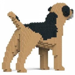 Jekca - Border Terrier 01S-M01 - Lego - Sculpture - Construction - 4D - Brick Animals - Toys - Avvenice