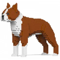 Jekca - Boston Terrier 01-M02 - Big - Lego - Sculpture - Construction - 4D - Brick Animals - Toys - Avvenice