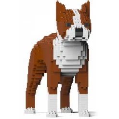Jekca - Boston Terrier 01-M02 - Big - Lego - Sculpture - Construction - 4D - Brick Animals - Toys - Avvenice